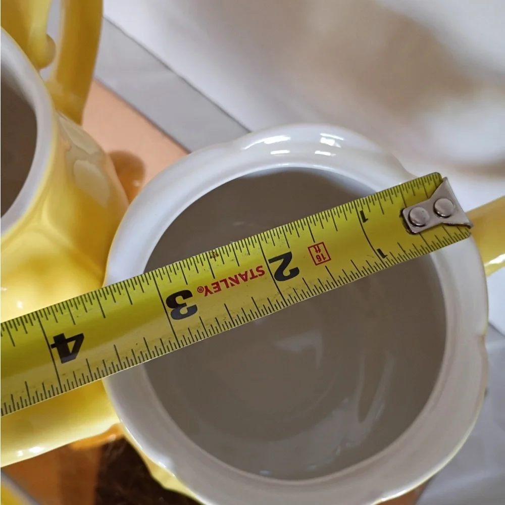 Vintage Yellow Creamer Sugar Bowl Set Bu-Tiers Federalist Ironstone